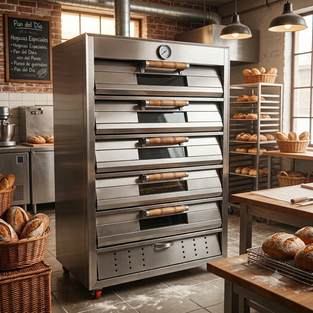 HORNO PANADERO 10 BANDEJAS CON RELOJ MALPER